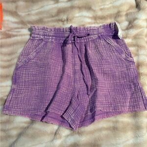Purple Women's Shorts Zenana small